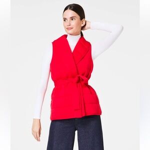 SPANX AirEssentials Puffy Vest- Red Size Small New With Tags